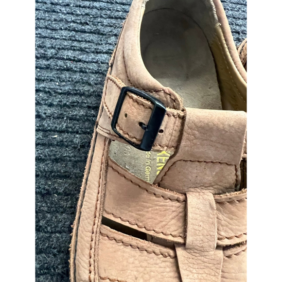 Birkenstock Footprints Tan Leather Fisherman Shoes Mary Jane EU 41 US 10 Women G - Picture 9 of 13